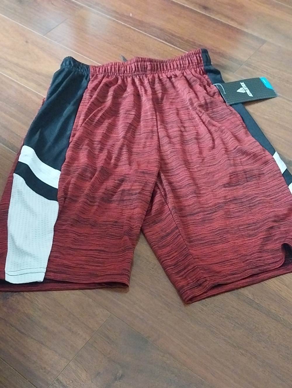 Athletic Boy's Red Performance Shorts with Side Panels